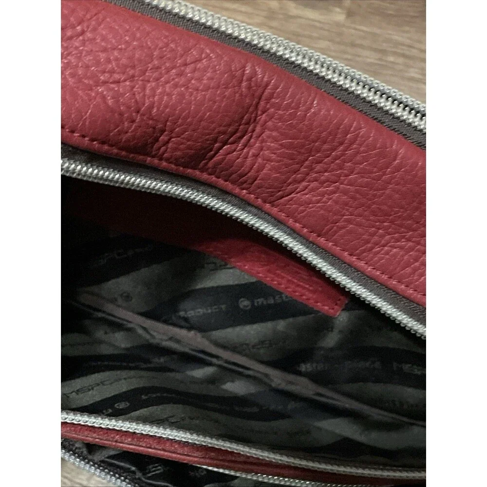 Master-piece MSPC Red Leather Sling Bag Waist Pack Made in Japan